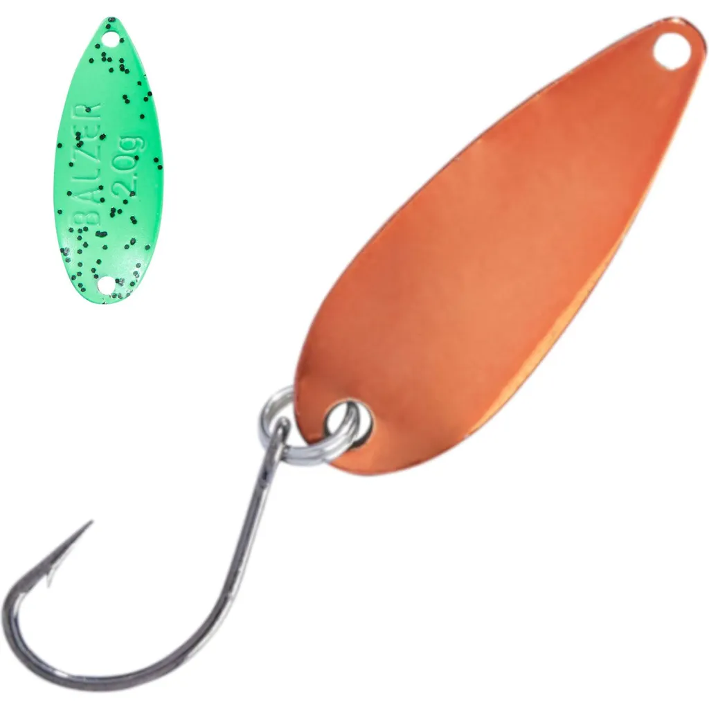 Balzer Metallica Catcher Blinker 2.5cm 2g Kupferfarben-Grün-Glitter