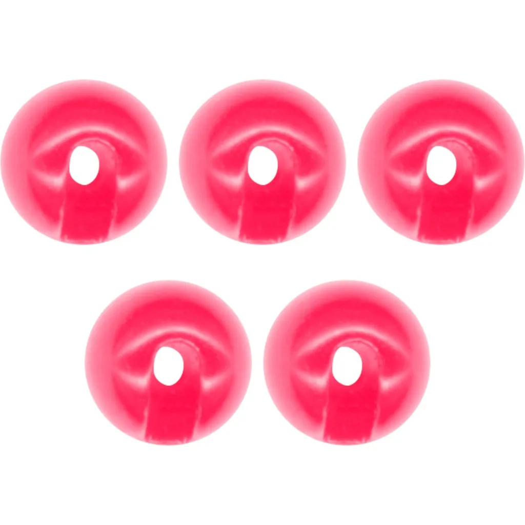 FTM Tungsten Perle Omura geschlitzt #4,6mm Fluorescent Rosa 5er