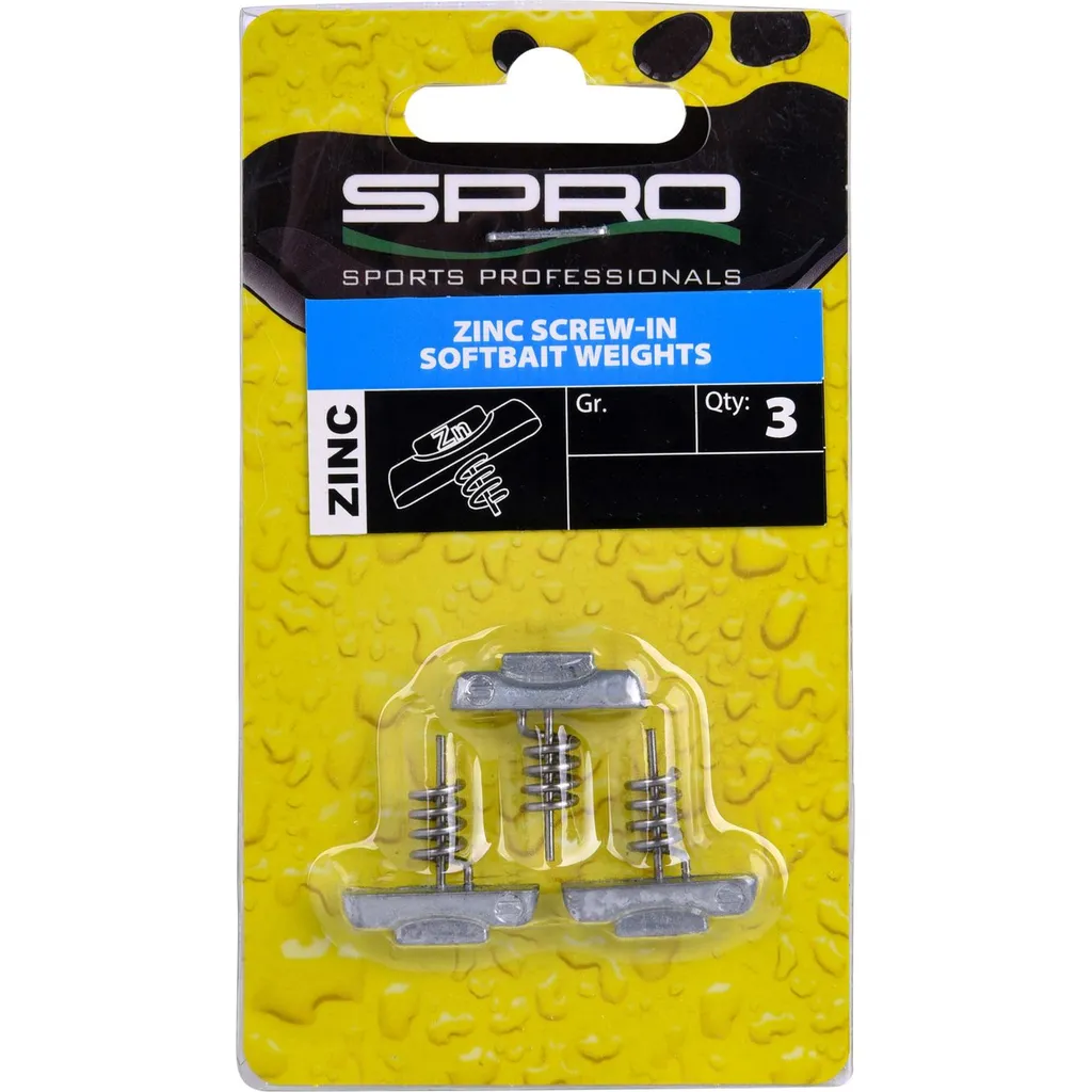 Spro Zinc Screw-In Softbait Weights 10g