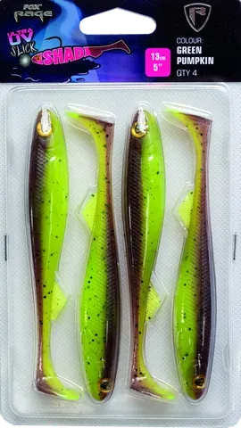 Fox Rage Slick Shad 7cm UV Green Pumpkin