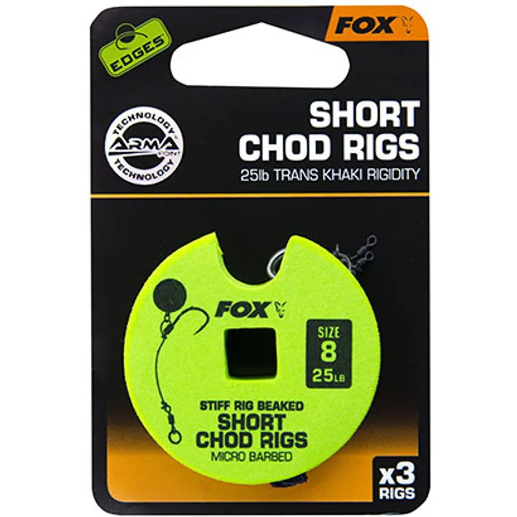 Fox Armapoint Chod Rig #8 11.34kg 3pcs Stiff Rig Beaked