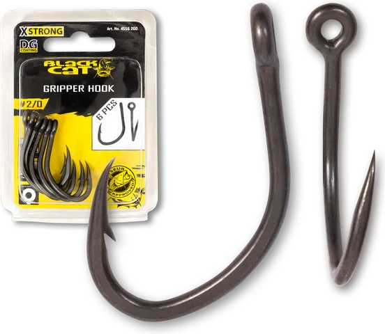 Black Cat Gripper Hook #1/0 6pcs DG