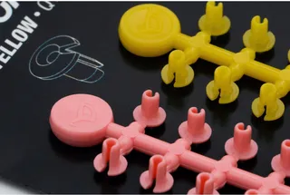 Korda Floss Caps Rig accessories 10pc Pink/Yellow