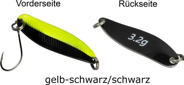 FTM Spoon Hammer 3.8cm 3.2g Gelb-Schwarz/Schwarz
