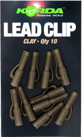 Korda Safe Zone Lead Clips 10pc Clay