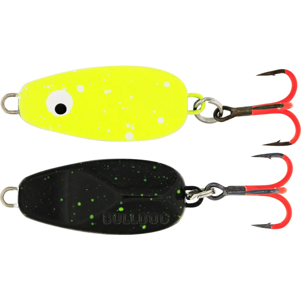 Westin Bulldog Blinker 3.3cm 4g Schwarz / Chartreuse Splat (Ultimate)