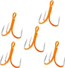 Balzer Drilling Treble Hook 2/0 5pcs UV-Aktiv Orange