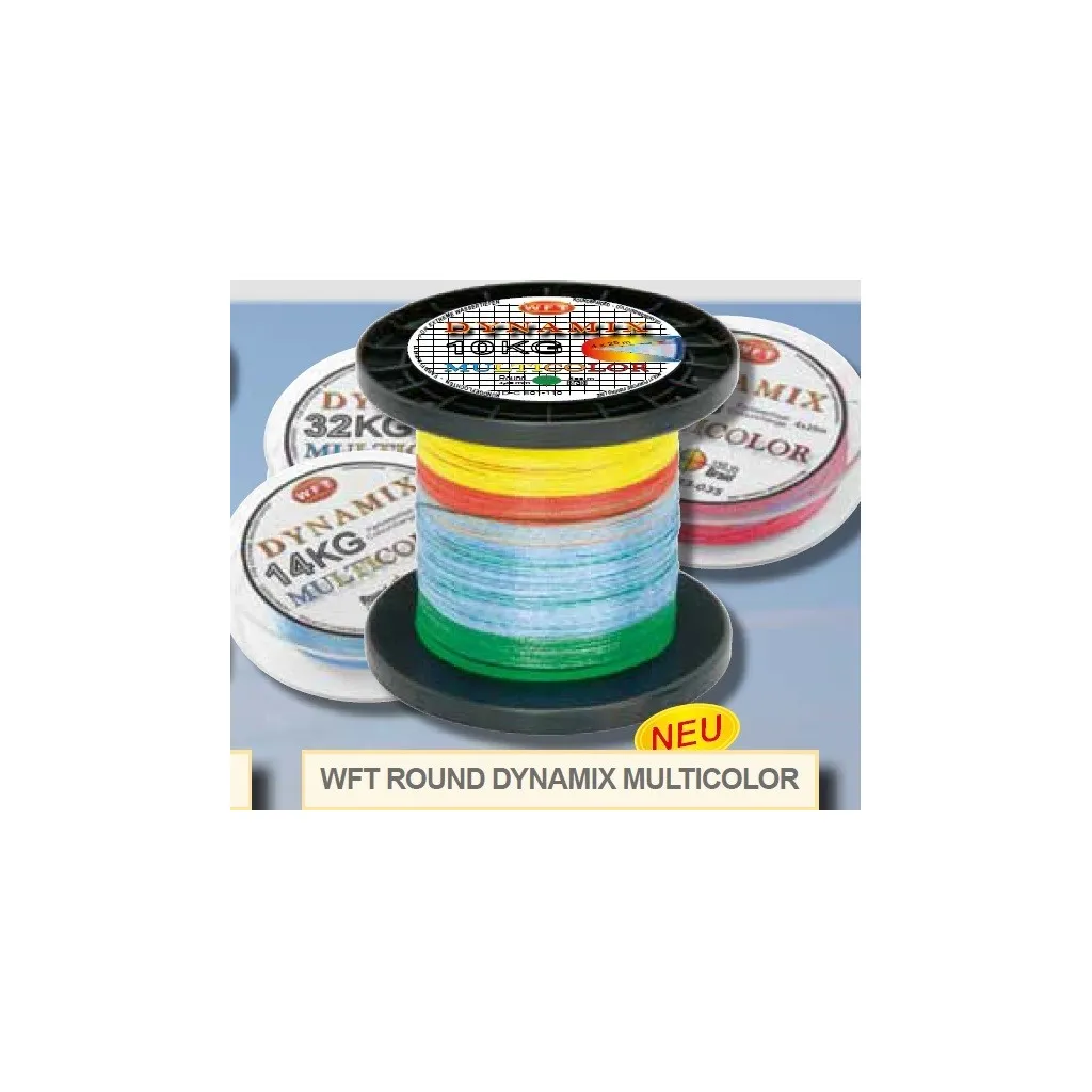 WFT Round Dynamix KG Multicolor Geflochtene Schnur 0.16mm 14kg 600m