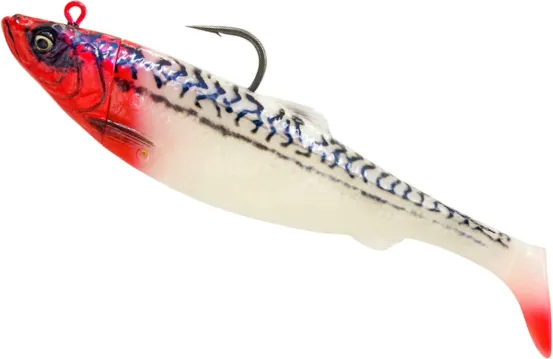 Savage Gear 4D Herring Big Shad Gummifische 18cm 112g Red Head Mackerel
