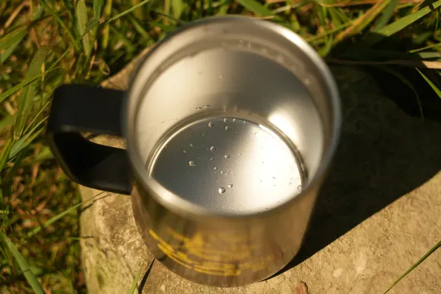 Black Cat Stainless Steel Thermal Mug 0.38l Clear Lid with Slide Opening