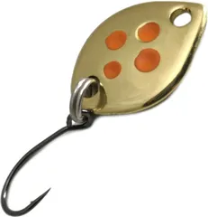 Troutwerk Spoon 1.2cm 0.8g Gold-Coloured/Orange Dots