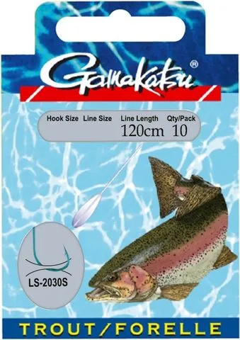 Gamakatsu Forelle Sbiro Haken LS-2030 120cm 10 Blau