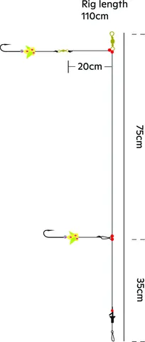 Kinetic Sabiki Tournament Surf Spin&Turn Vorfach #1/0 110cm