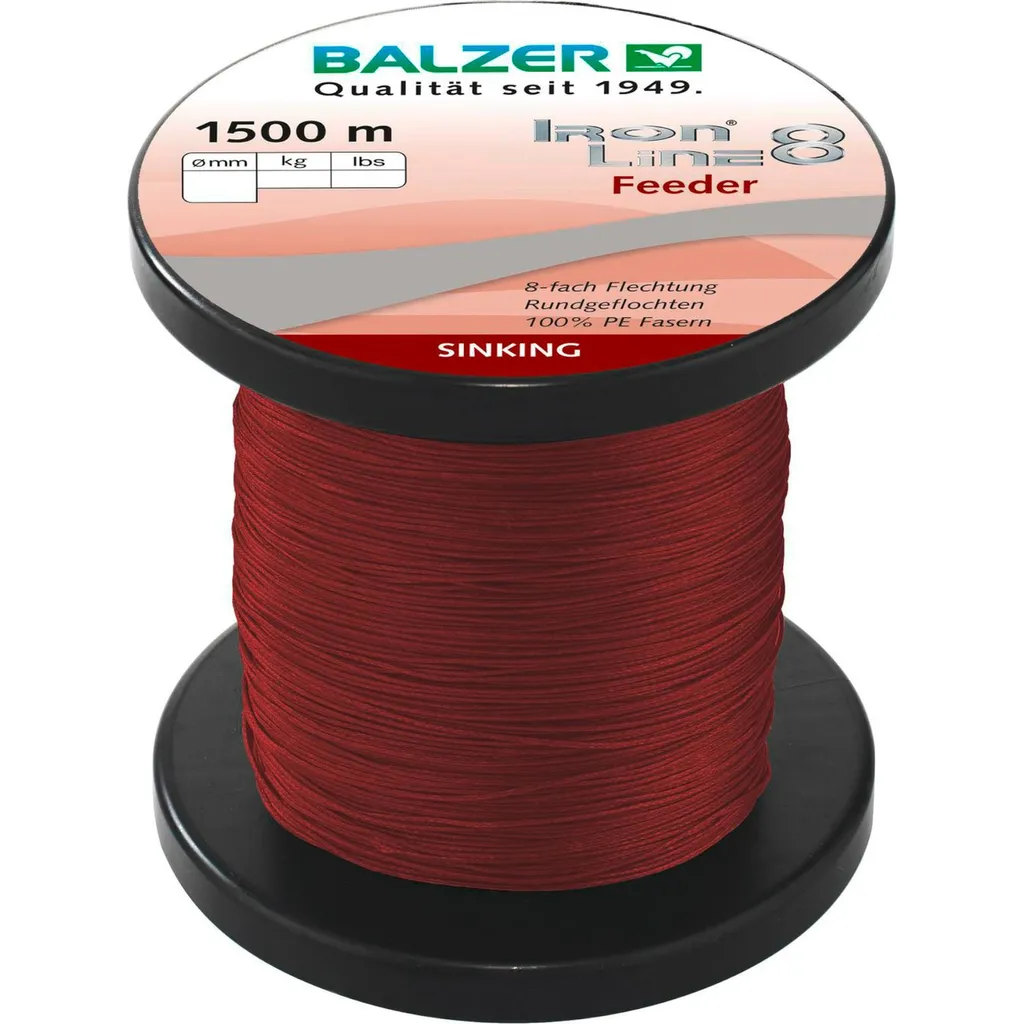 Balzer Iron Line 8 Feeder Geflochtene Angelschnur 0.1mm 8.1kg 1500m
