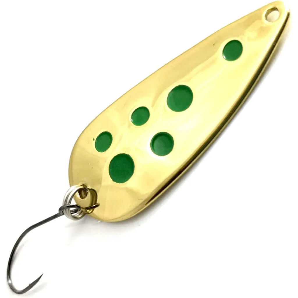Troutwerk Spoon 4cm 5g Goldfarben/Grüne Punkte
