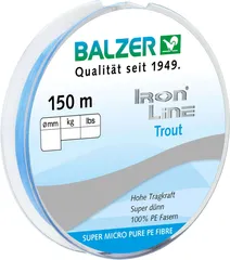 Balzer Ironline Trout Braided Line 0.04mm 2.8kg Blue