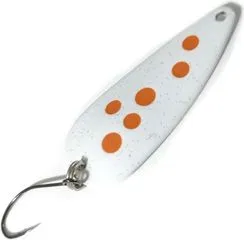 Troutwerk Spoon 4cm 5g White/Orange Dots Single Hook