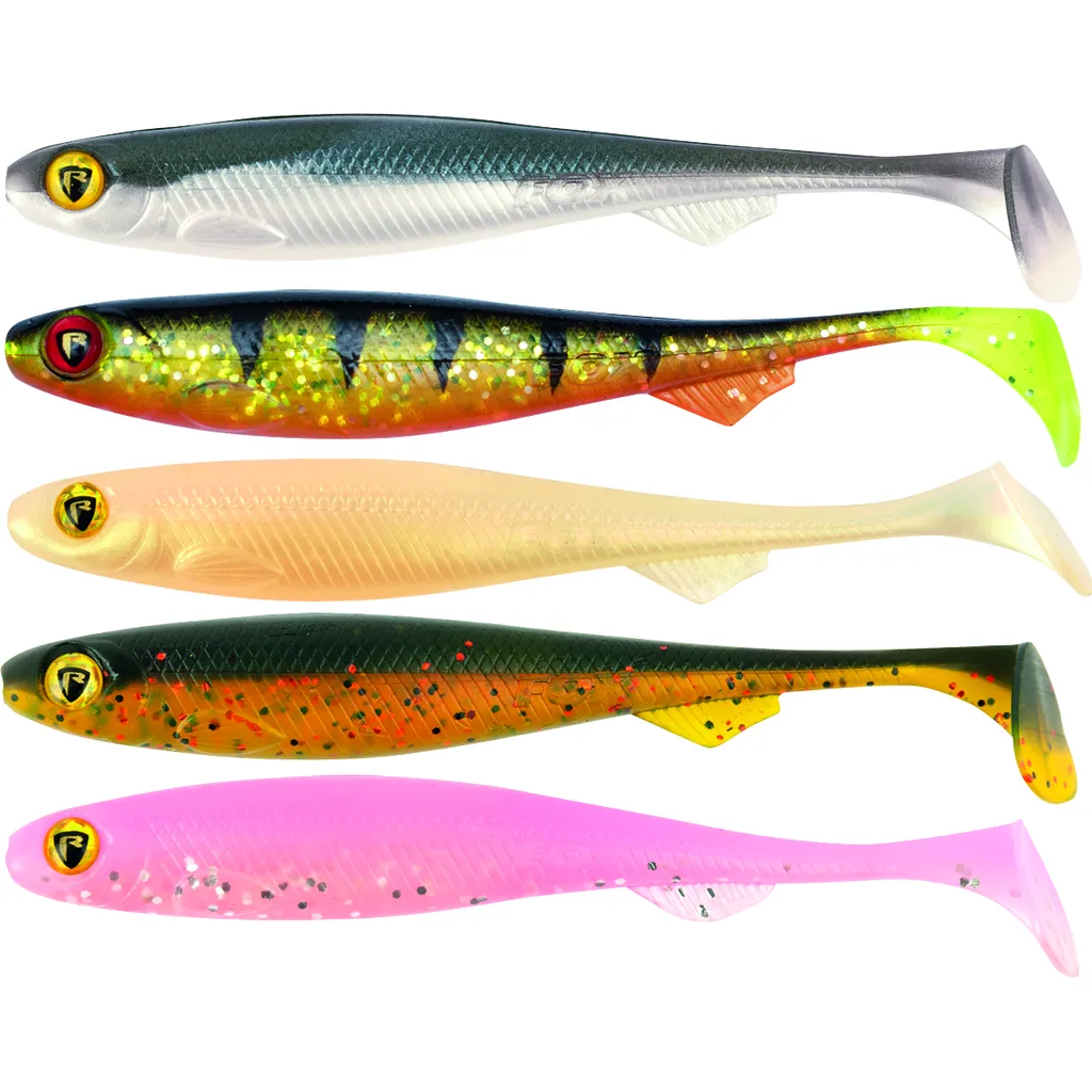 Fox Rage Slick Shad Gummiköder 11cm Mixed UV Colour Pack 4pc