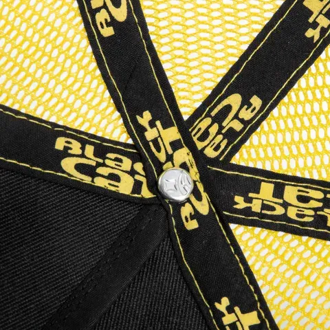 Black Cat Black and Yellow Trucker Cap