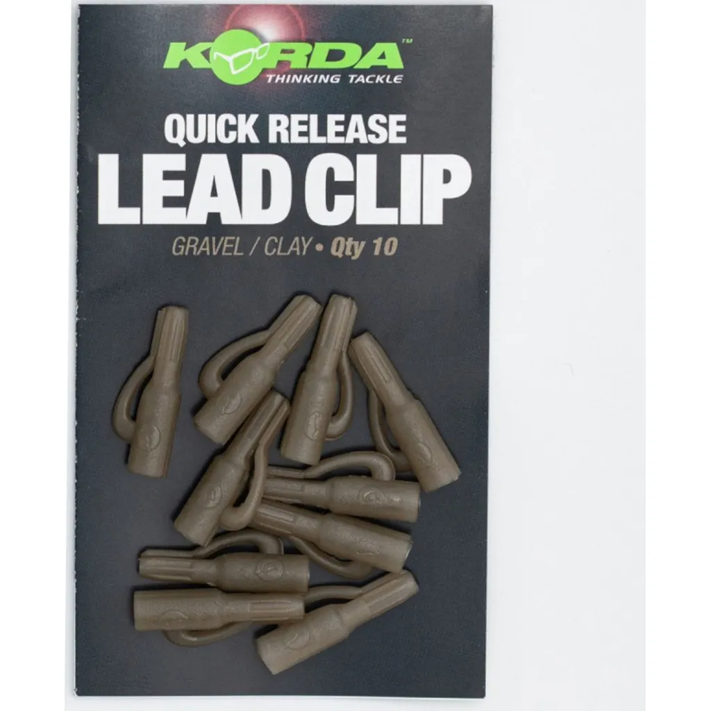 Korda Quick Release Lead Clips Gravel/Clay