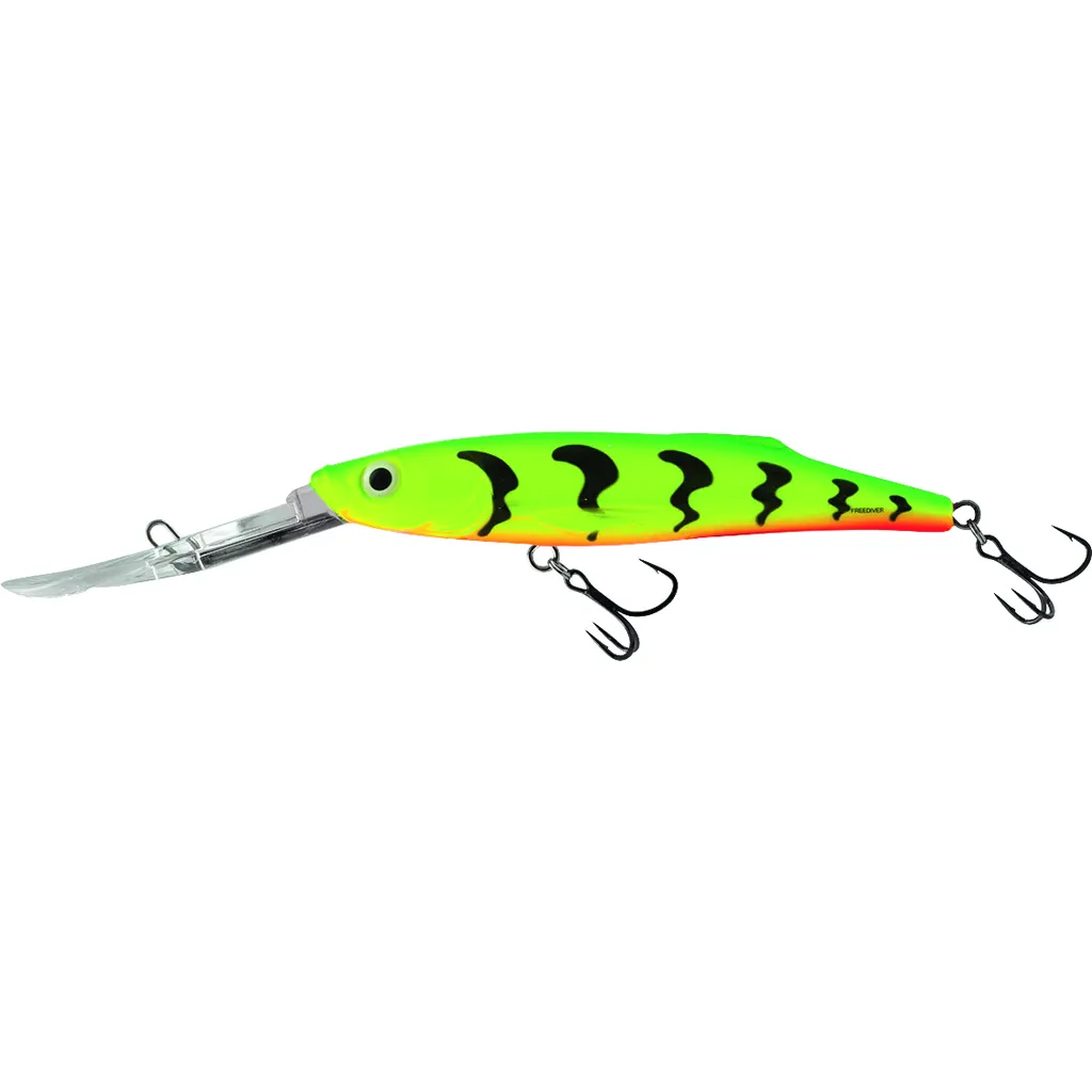 Salmo Freediver Super Deep Runner Floating Wobbler 9cm 12g Green Tiger