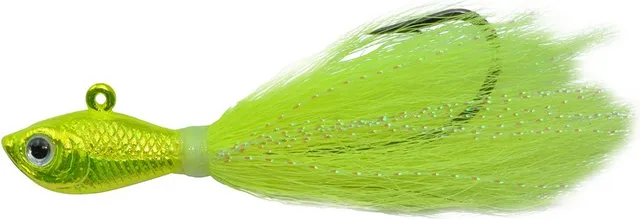 Spro Bucktail Jig 85g Chrome Chartreuse