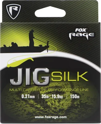 Fox Rage Jig Silk Braided Line 0.21mm 15.9kg 120m Fluro Green