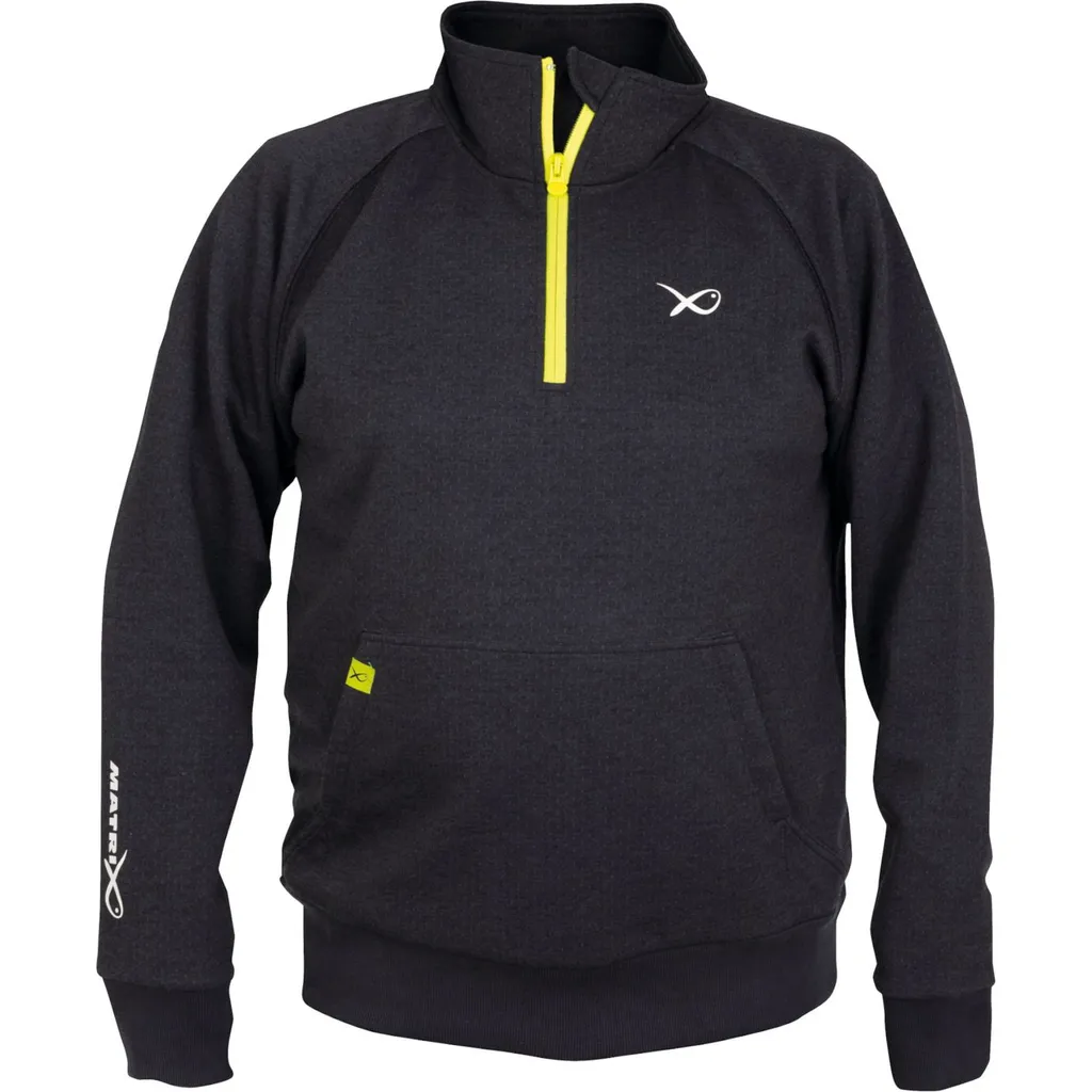 Matrix Minimal Black/Marl Quarter Zip Pullover XXXL