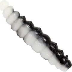 FTM Omura Baits Larvy Käse Gummiköder 4.5cm Schwarz / Weiß
