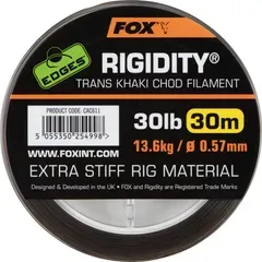 Fox Edges Rigidity Chod Filament 0.57mm 13.6kg 30m Trans Khaki