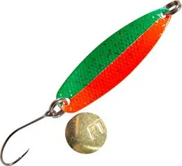 FTM Spoon Hammer Spoon 3.2g Tumbling Grün-Rot M. Glitter / Gold