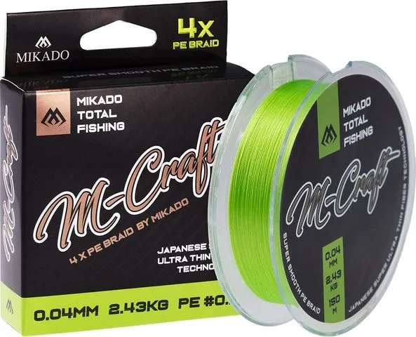 Mikado M-Craft Braid - 0.08mm, 4.51kg, 150m, Fluo