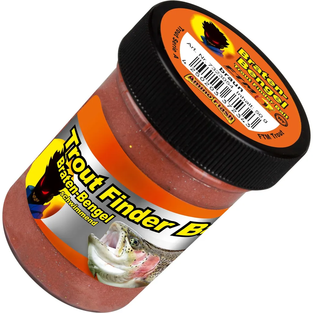 FTM Forellenteig schwimmend Braten Bengel Boilie & Karpfenköder 50g Braun