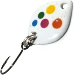 Troutwerk Spoon 0.8g 1.2cm White/Multicolor Dots