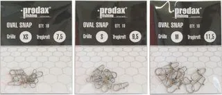 Predax Oval Egg Snap 9.5–19.5kg 30pcs Federstahl XS–M