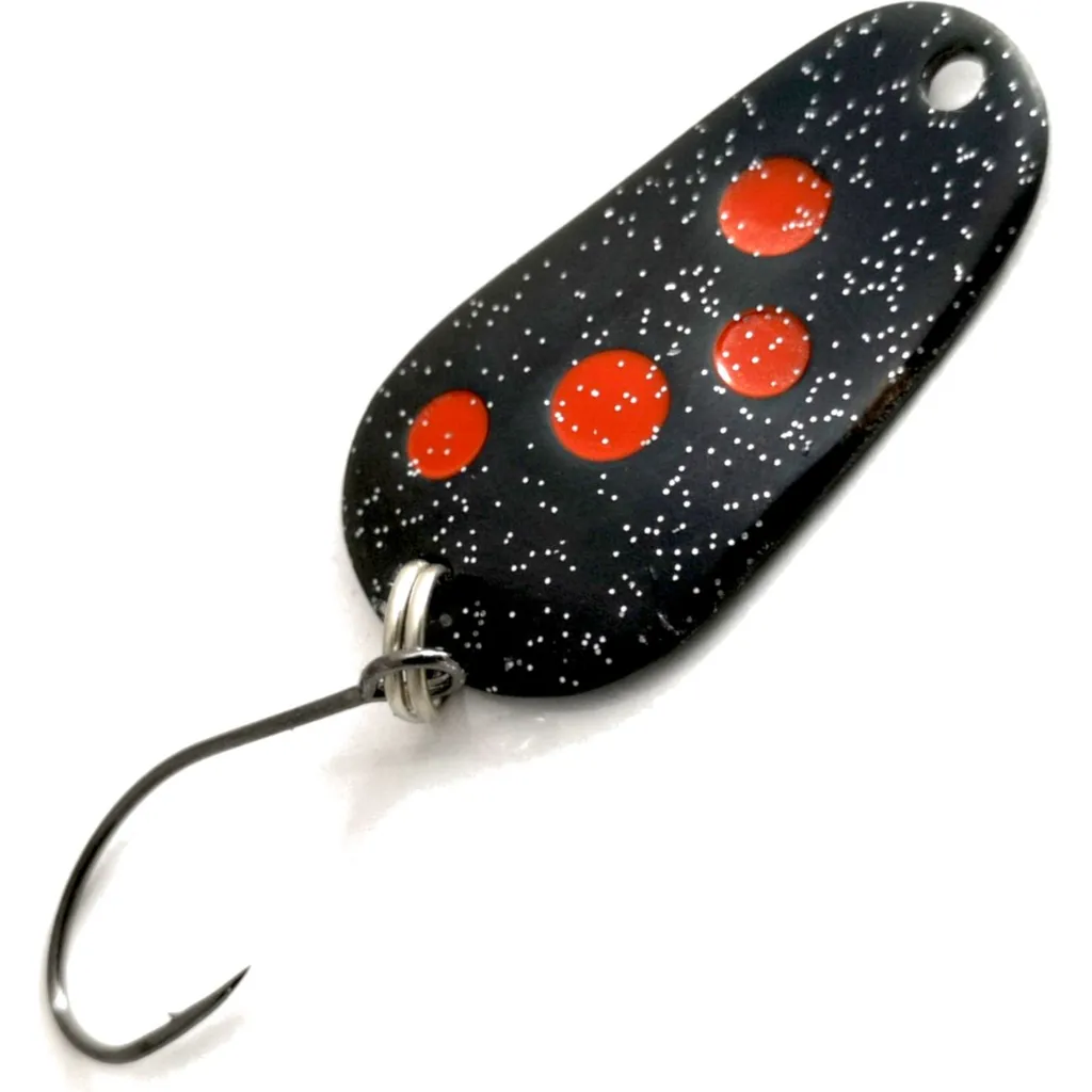 Troutwerk Spoon Blinker Schwarz Rote Punkte
