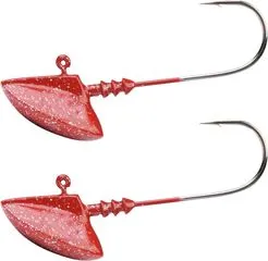 Spro Erie Jighead Jig Heads 28g 5/0 Red Glitter Gamakatsu