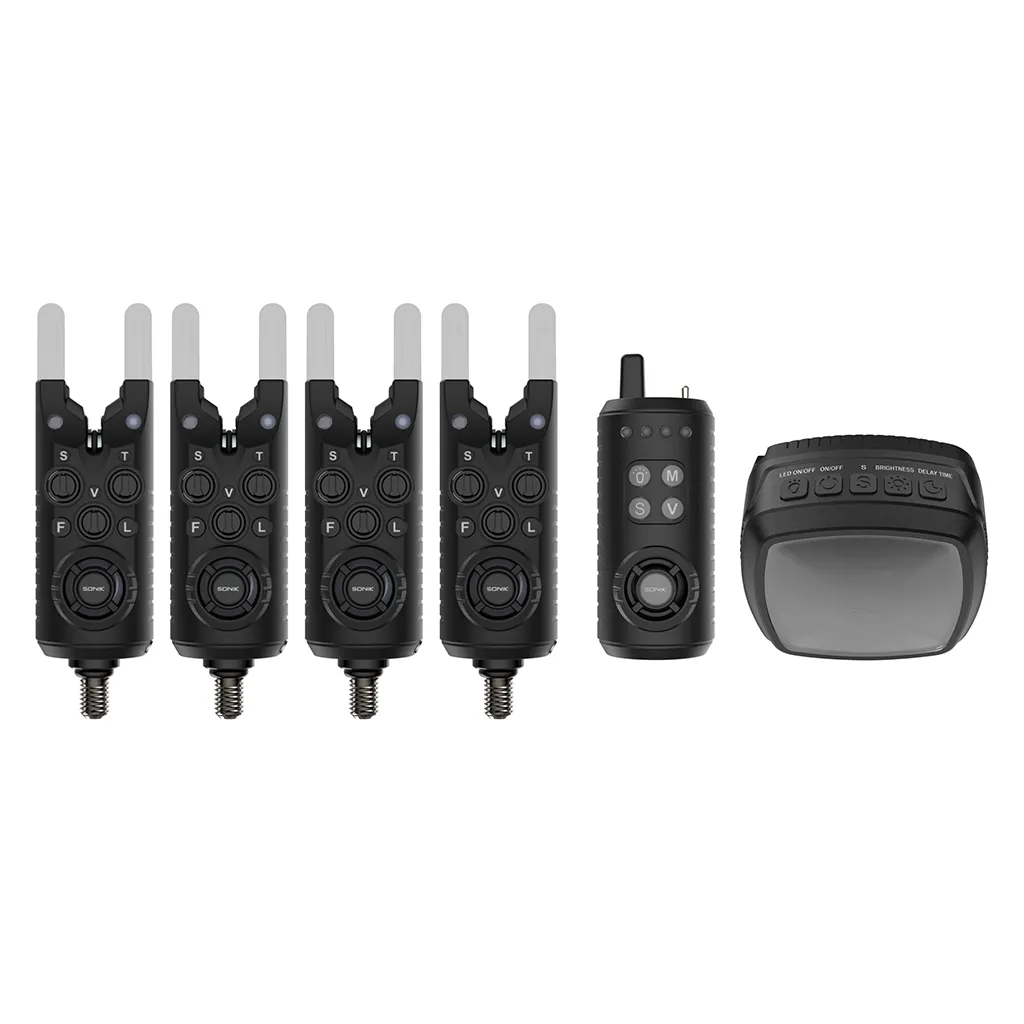 Sonik GIZMO2 Alarm Set 4+1 + Bivvy Lamp 200m