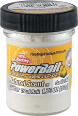 Berkley PowerBait Natural Glitter Trout Bait 50g White Garlic