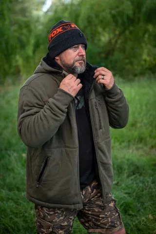 Fox Collection Sherpa Hoody Black/Orange S