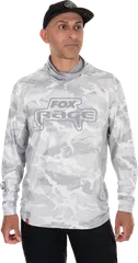Fox Rage UV Hooded Light Camo Top L