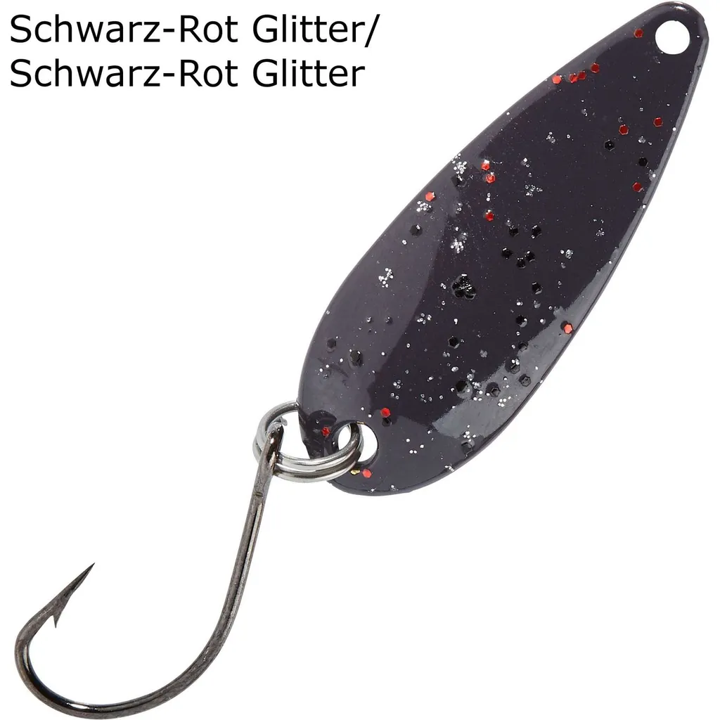 Balzer Spoon Swindler Blinker Schwarz Rot Glitter Schwarz Rot Glitter 2,3g