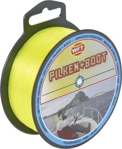 WFT Zielfisch Pilken & Boot Monofilament-Schnur 0.50mm 18kg 200m Gelb