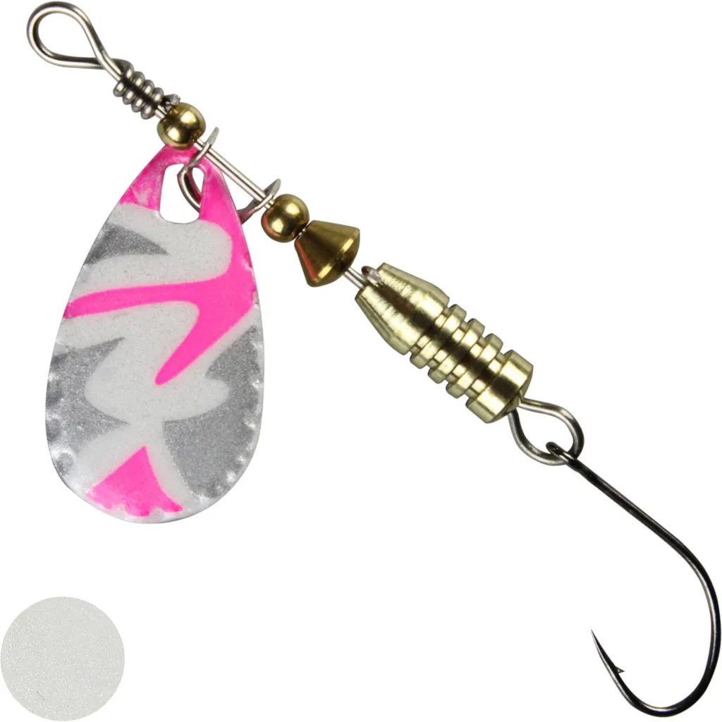 FTM Forellen Blinker Spinner 2.5g Pink Camou Weiß