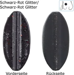Balzer Pro Staff Series Spoon Inliner 1.9g Schwarz-Rot Glitter/Schwarz-Rot Glitter