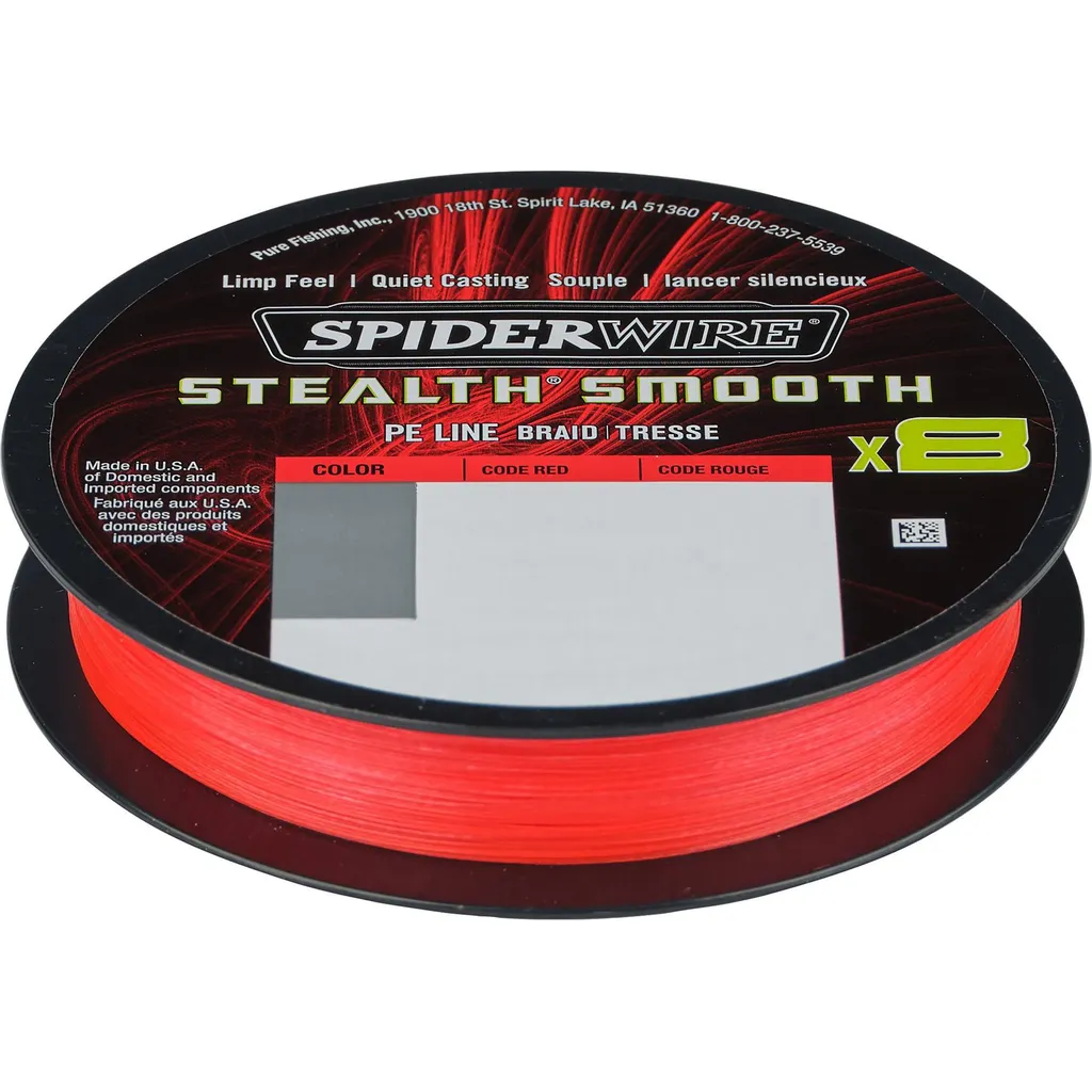Spiderwire Stealth Smooth8 X8 PE Geflecht 0,11mm 10,3kg Code Red