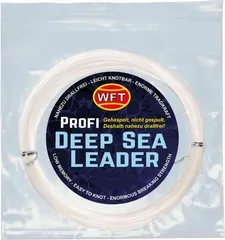 WFT KG Mono Deep Sea Leader Monofilament Line 1mm 72kg 50m Clear