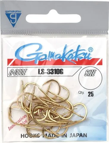 Gamakatsu LS-3310G Haken 25 Gold Spade End