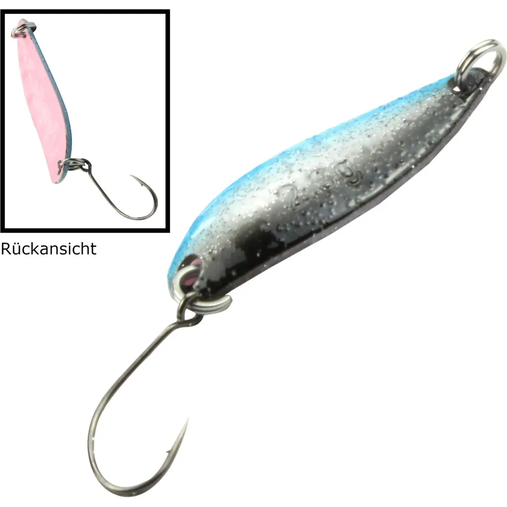 FTM Spoon Crator Forellenblinker 2,3g Blau Schwarz Rosa