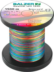 Balzer Iron Line 8 Surf Multicolor Braided Line 0.15mm 10.7kg 1500m